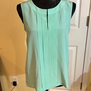 Kate Spade Aqua Pleated Blouse